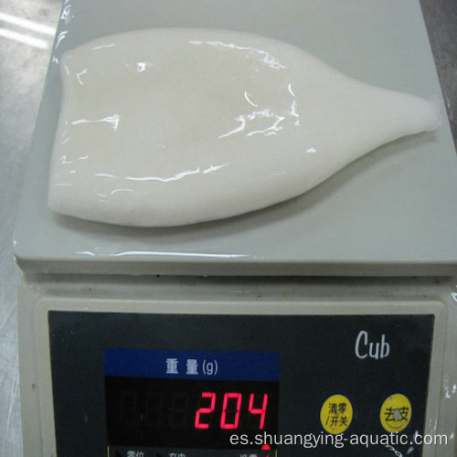 Estándar de tubo de calamar congelado de IQF tratado con productos químicos estándar